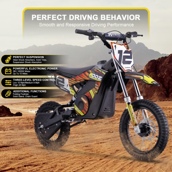 KOOZ 36v 1000w (HP112E) Electric Dirt Bike Orange