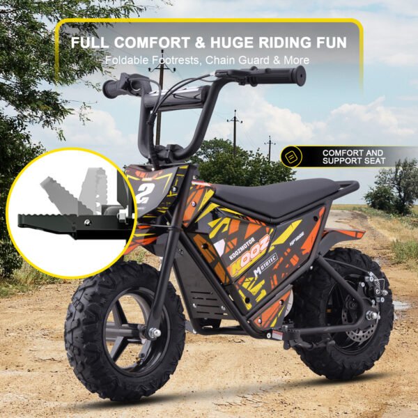 KOOZ 24v 250w (HP120E) Electric Powered Mini Bike Orange