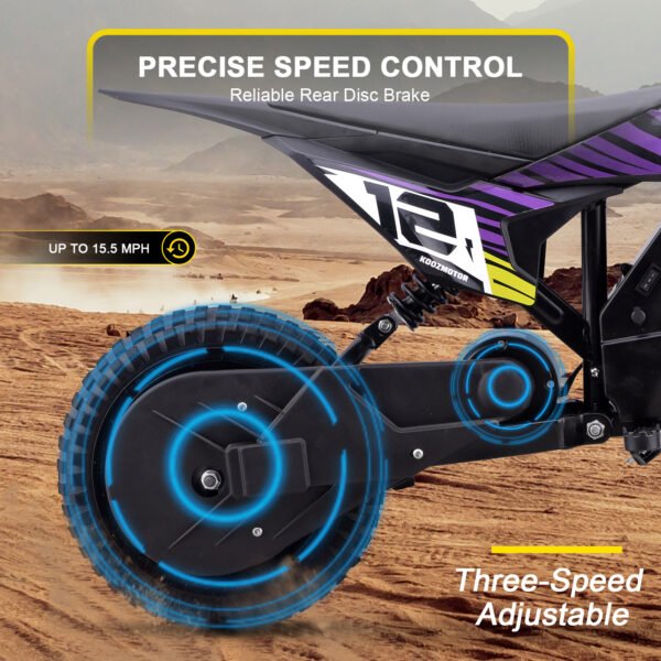 KOOZ 36v 300w (HP122E) Electric Dirt Bike Purple