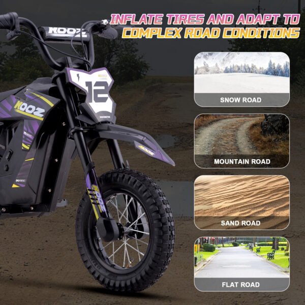 KOOZ 36v 300w (HP122E) Electric Dirt Bike Purple