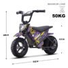 KOOZ 24v 250w (HP120E) Electric Powered Mini Bike Purple