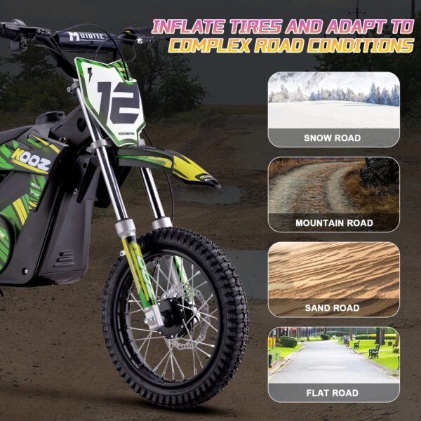 KOOZ 36v 1000w (HP112E) Electric Dirt Bike Green