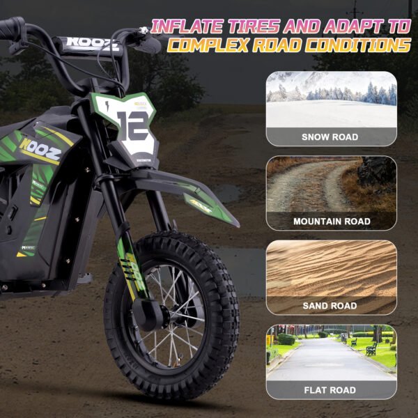 KOOZ 36v 300w (HP122E) Electric Dirt Bike Green