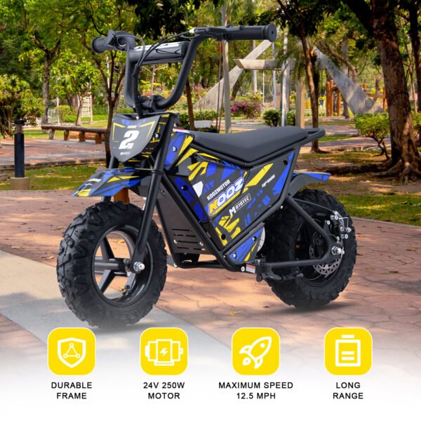 KOOZ 24v 250w (HP120E) Electric Powered Mini Bike Blue